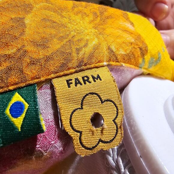 FARM Rio XL Floral Blouse Women Boho Tropical Festival Cottagecore Statement Top - Picture 5 of 12